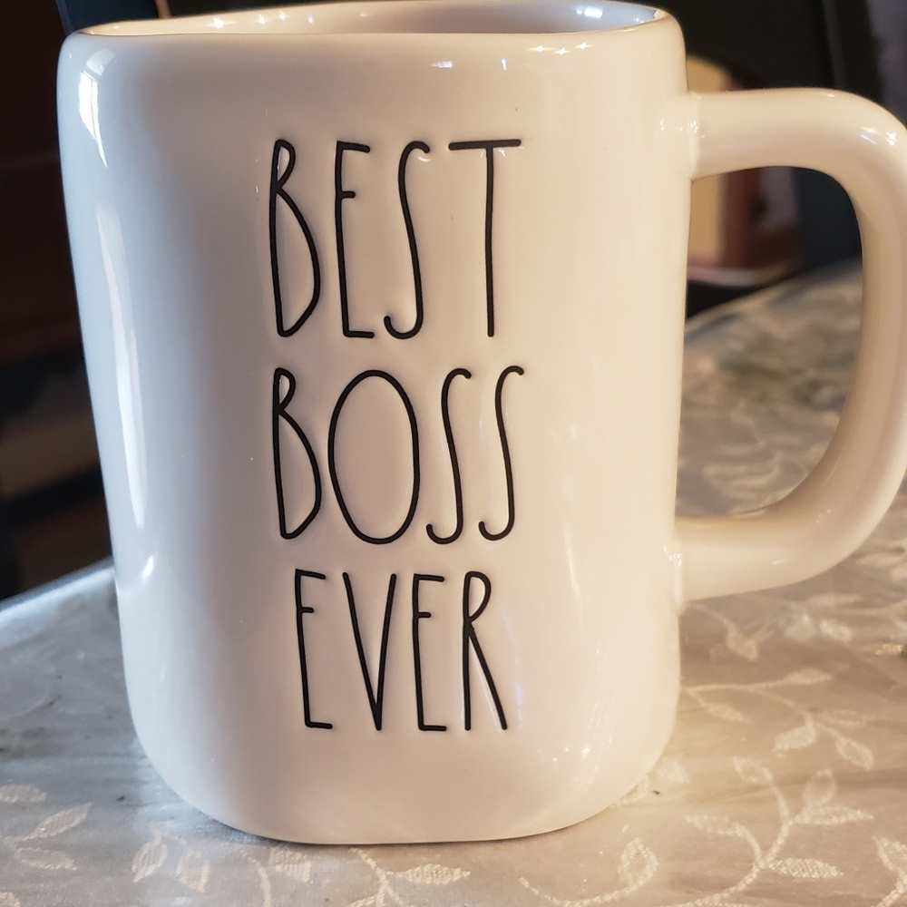 Rae Dunn NEW "BEST BOSS EVER" coffee mug